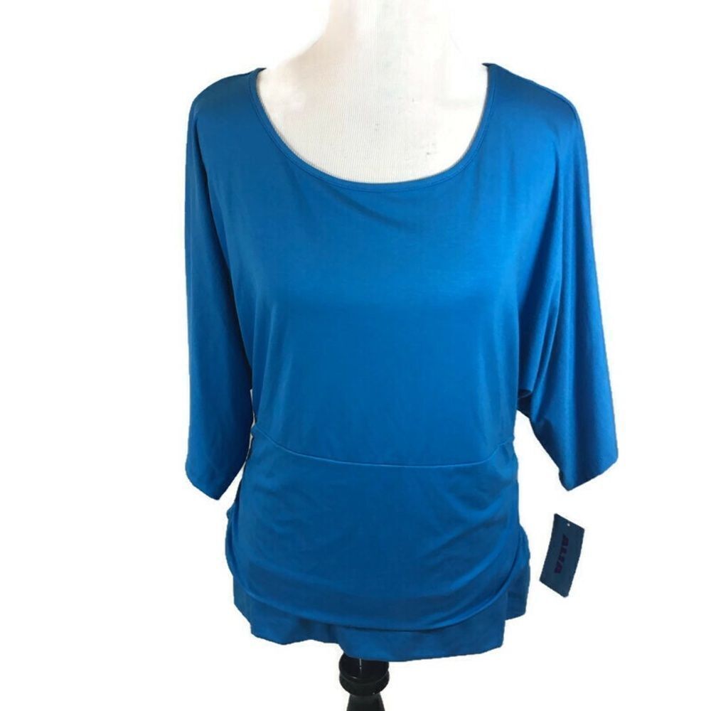 Brand New Alia Blue 3/4 sleeve shirt, size XLP